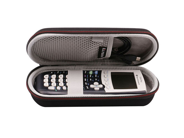 Hard shell EVA Graphics Calculator box case with removable wrist handle and elastc band inside