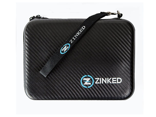 Zinked gopro camera gear accessories bag with removable wrist strap waterproof zipper closure