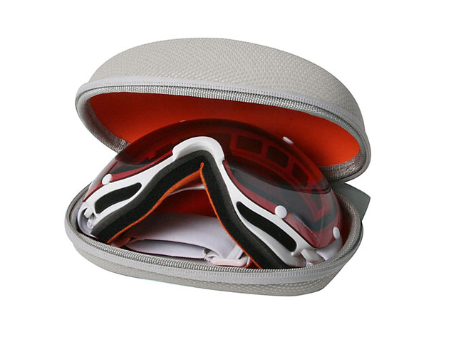POC Hard shell EVA ski goggle case with reversed zipper soft puller embossed logo