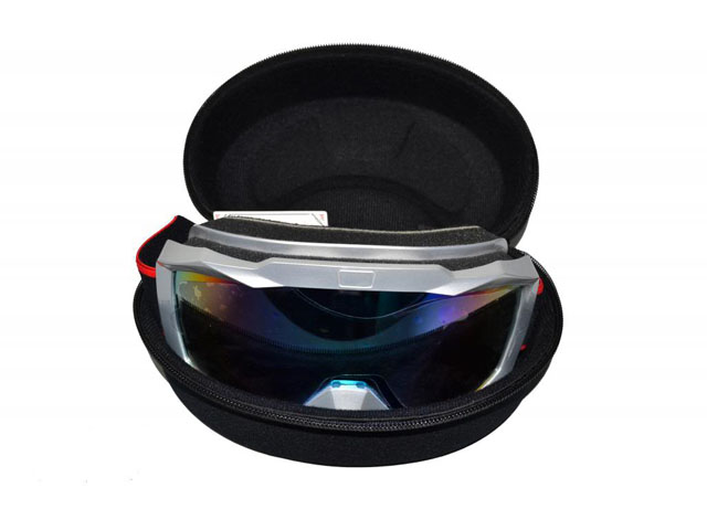 Unbranded EVA ski goggle holder case with plastic carabiner carrying various colors available in stock