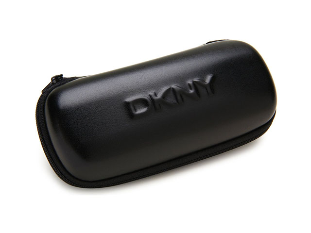DKNY sunglasses gift pouch case with full screen printed lining with Strong torpedo style outer Microfiber Cloth included