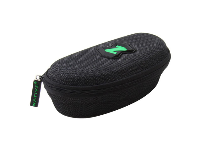 NATIVE EVA eyewear carrying box case air mesh fabric coated with rubber plate logo and foam interior protective