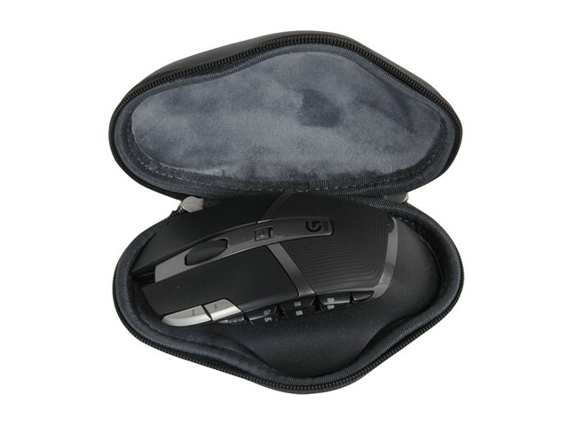 Hermitshell molded hard shell EVA foam wireless game mouse travel case compact sizes