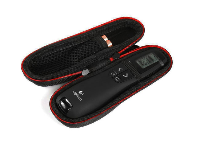 BOVKE custom design EVA Office Presentation Remotes Laser Pointer case durable nylon coated with carabiner carrying