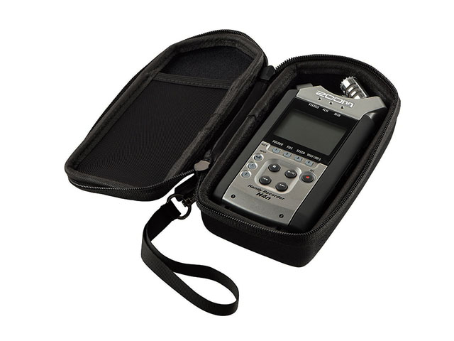 Caseling Molded Portable Digital Recorder hard case boxes with mesh pockets and breakable wrist handle