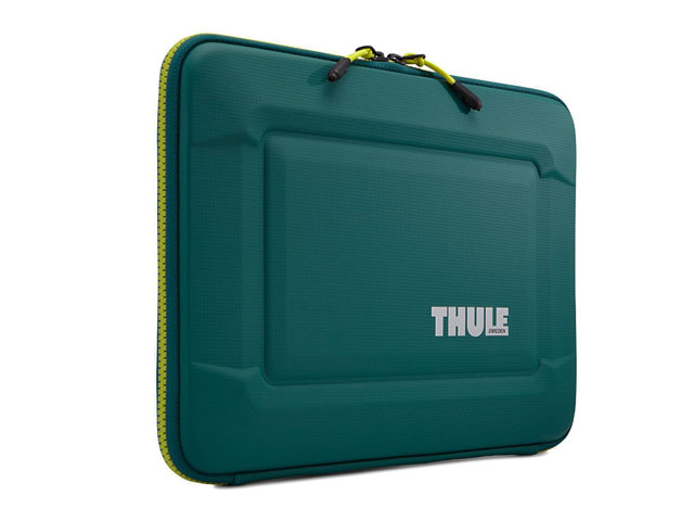 Thule hard shell laptop bag with clamshell design rigid exterior and Padded interiorand enhanced corner protection