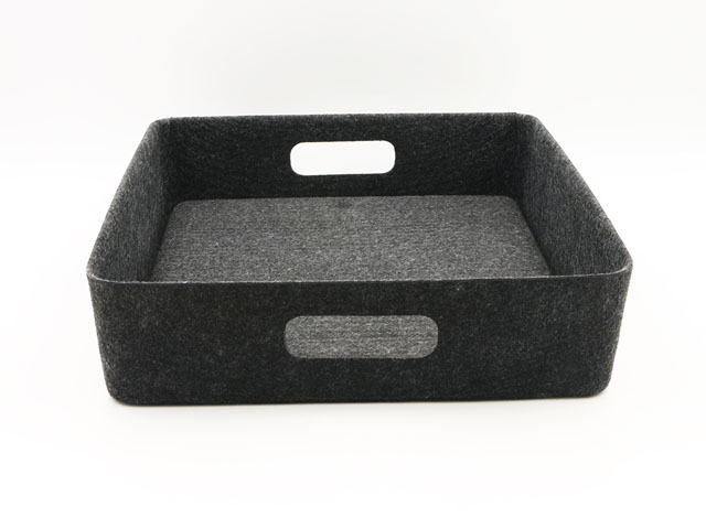 Heat compression Molded Felt case organizer container storage travel large volume light weighted