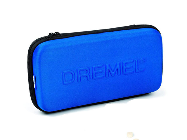 Custom molded cases for Dremel in royal blue with poly fabric and Hard EVA fit cordless Multitool Set