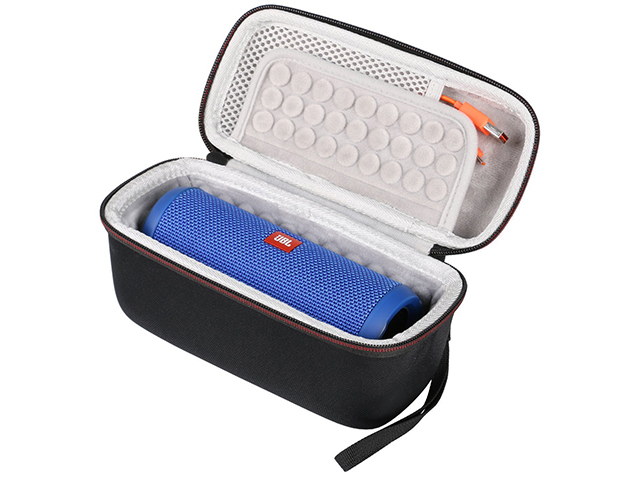 Custom JBL Flip 3 4 Speaker case rectangle shape with molded flap shockproof padded interior