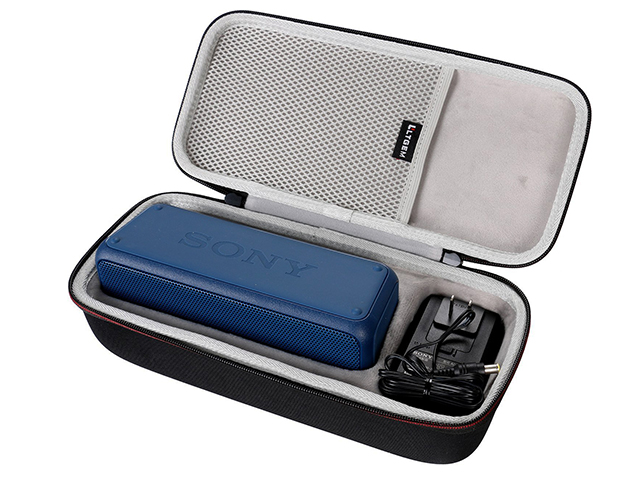 Custom Sony speaker case for SRS-XB3 hard shell EVA foam with molded interior soft TPR Handle