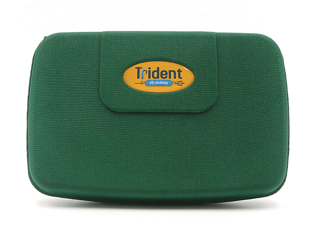 Dark Green Trident flybox with Epoxy logo various fabric colors