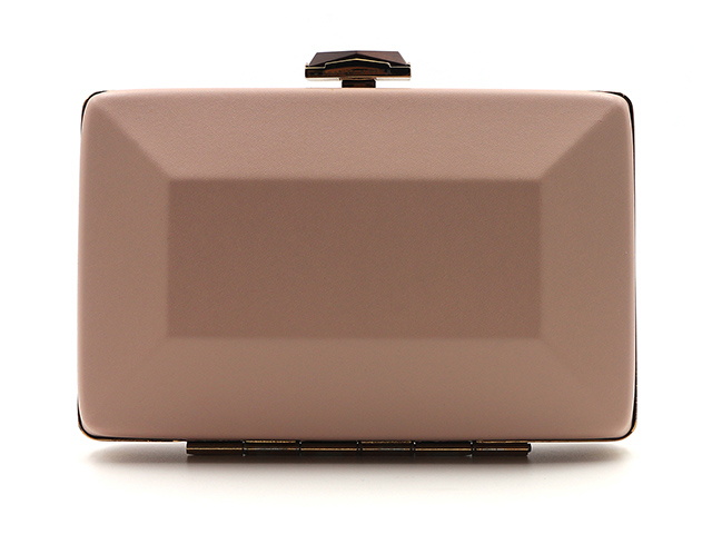 Small cosmetic train case rectangle soft EVA PU leather metal frame