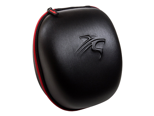 EVA headphone hard case with Dual Compartments tiny embossed logo metal zipper