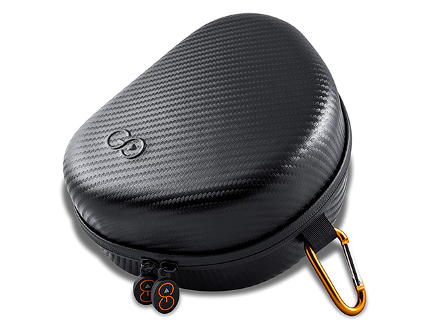 Carbon fibre leather earphone case compatible with Phiaton Chord MS 530 AudioTechnica ATH-M50x and Beats by Dre