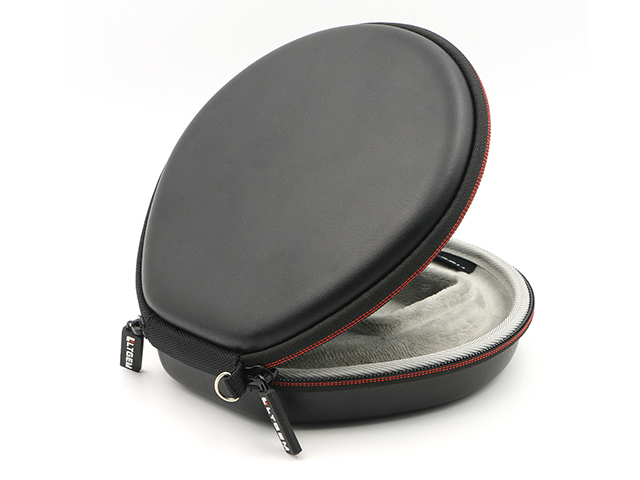 Full size headphone case high quality leather exterior with molded interior