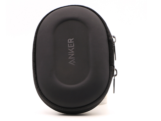 Custom cute earbud case for ANKER stamped logo matte leather