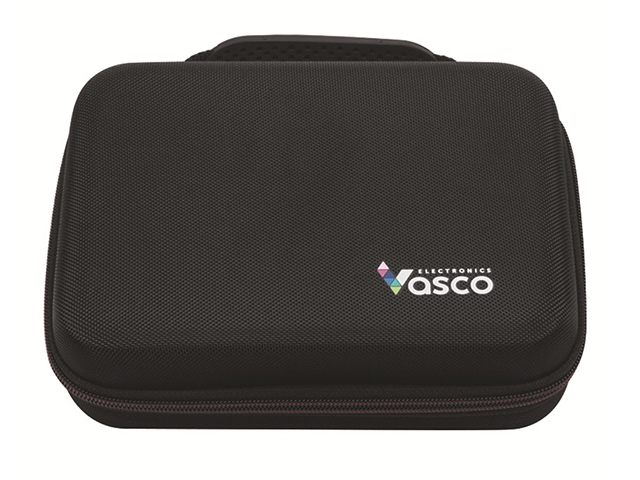 Hard Shell EVA electronics Case for VASCO with black 1100 denier Poly imprinted logo