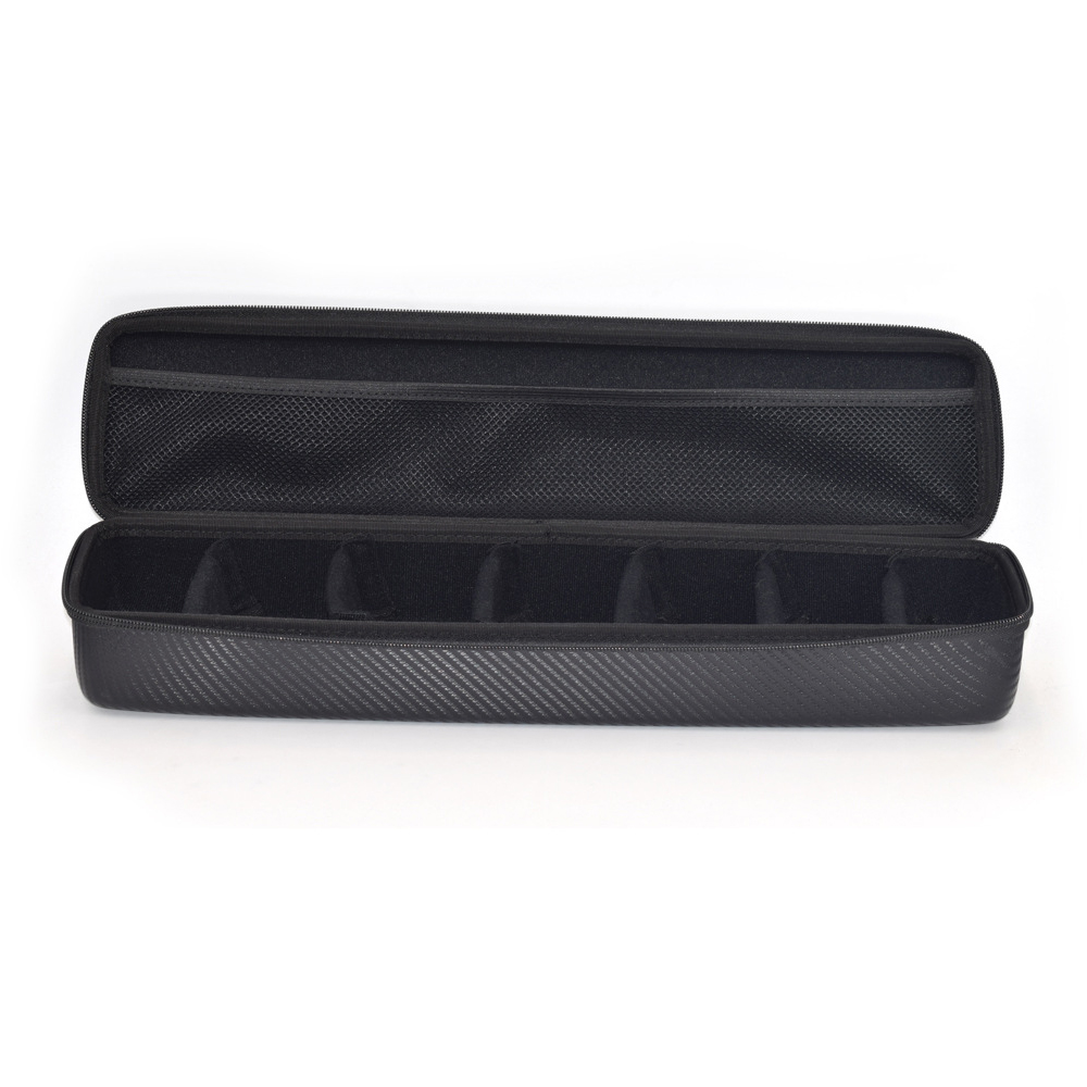 Black Carbon fiber EVA Organizer Case for Fulcrum Long Range with DIY Velcro divider