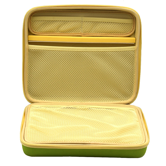 Medium Size EVA protective Case for StudyFun with light green 1680d Poly and various mesh pockets