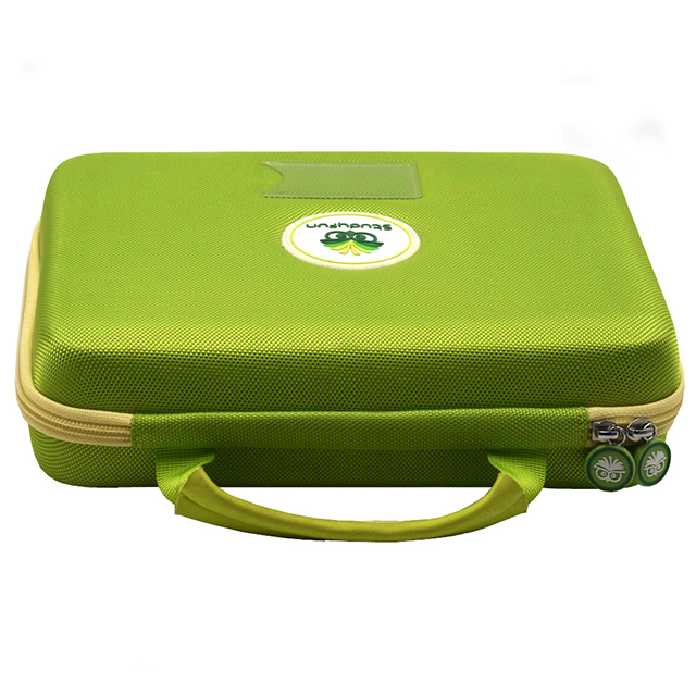 Medium Size EVA protective Case for StudyFun with light green 1680d Poly and various mesh pockets