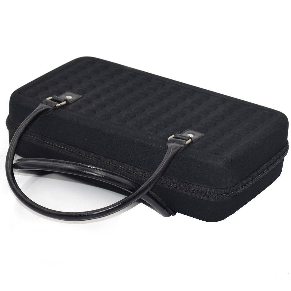 Custom Bumped EVA Handbag Case with double handles and memory foam interior