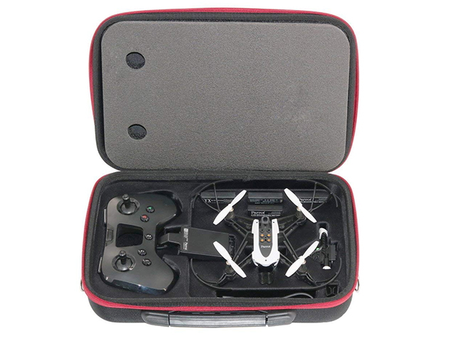 parrot drone carrying case with shoulder strap Retractable handle and molded tray die cutting foam insert