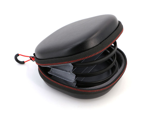 High quality EVA travel case for lens filters with square shaped 5 separate pockets inside