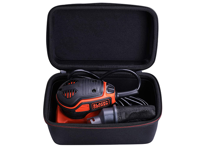 Electric Sander travel case with black nylon EVA molded rectangle shape