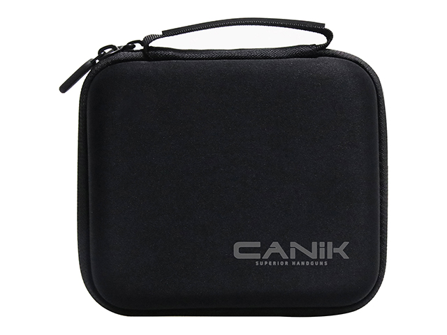 Medium sized EVA case in black color with nylon zipper