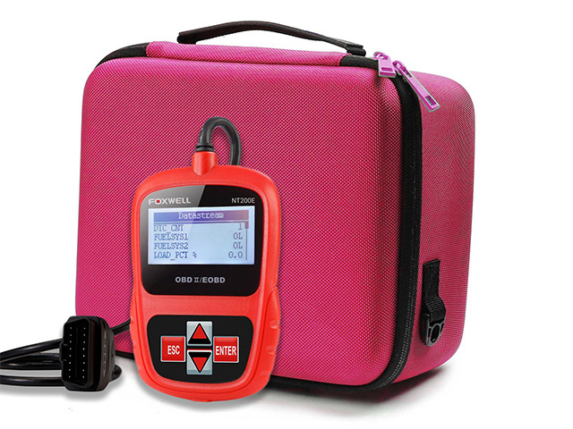 Pink rigid EVA Case for Foxwell NT200E CAN OBDII EOBD Engine Code Reader