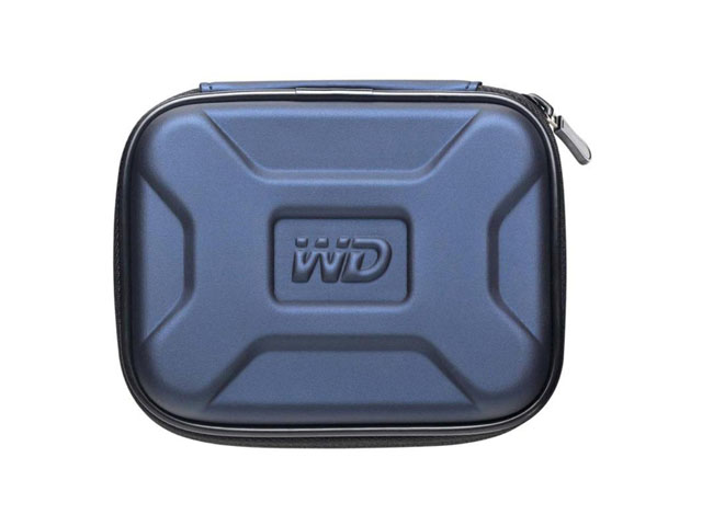 Western Digital external usb EVA hard drive case PU coated with embossed WD logo