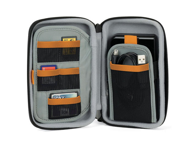 Hard shell EVA foam case hdd 2.5 usb 3.0 with multi SD card pockets and individual cable flap bag