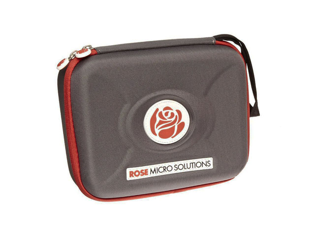 Hard Shell loupe carrying storage case for Rose Micro Solutions with wrist handle and die cutting EVA interior